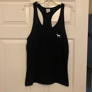 PINK black razorback tank top XS